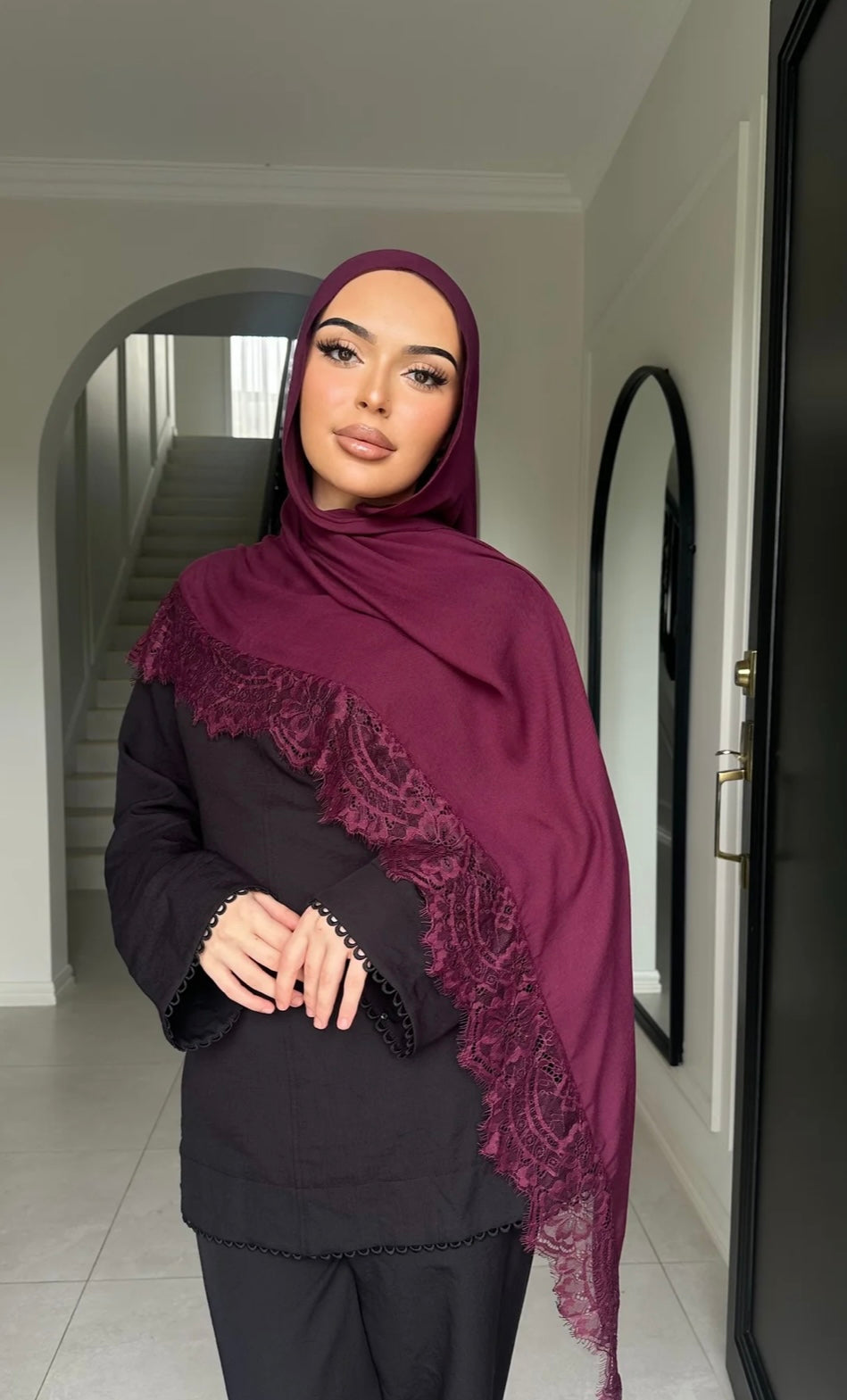 حجاب دانتيل المودال