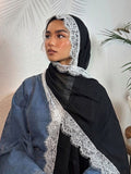 حجاب قطني دانتيل بلونين